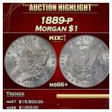 1889-p Morgan Dollar $1 ms66+ SEGS