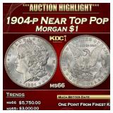 1904-p Morgan Dollar Near Top Pop $1 ms66 SEGS