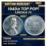 1943-d Lincoln Cent TOP POP! 1c ms68+ SEGS