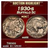 1930-s Buffalo Nickel 5c ms66 SEGS