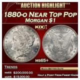 1880-o Morgan Dollar Near Top Pop $1 ms65+ SEGS