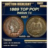 1889 Indian Cent TOP POP! 1c ms66+ bn SEGS