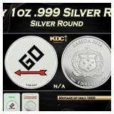 2024 Pass GO Monopoly 1oz .999 Silver Round Colori
