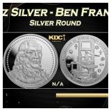 Founders of Liberty 1 oz Silver - Ben Franklin - F