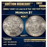 1886-p VAM 1A Line In 6 Top 100 Morgan Dollar TOP