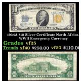 1934A $10 Silver Certificate North Africa WWII Eme