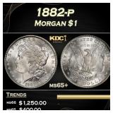1882-p Morgan Dollar $1 Grades ms65+