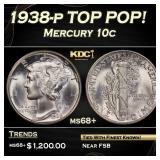 1938-p Mercury Dime TOP POP! 10c ms68+ SEGS