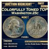 1941 Proof Washington Quarter Colorfully Toned TOP