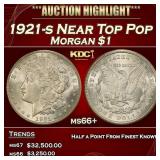 1921-s Morgan Dollar Near Top Pop $1 ms66+ SEGS