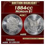 1884-cc Morgan Dollar $1 ms66 SEGS