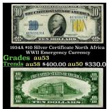 1934A $10 Silver Certificate North Africa WWII Eme