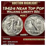 1942-s Walking Liberty Half Dollar Near Top Pop 50