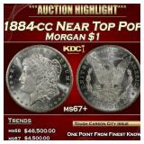 1884-cc Morgan Dollar Near Top Pop $1 ms67+ SEGS