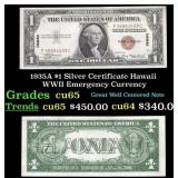 1935A $1 Silver Certificate Hawaii WWII Emergency