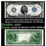 1914 $5 Large Size Blue Seal Federal Reserve Note