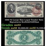 1880 $2 Large Size Legal Tender Note Grades Select