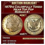 1879-s Morgan Dollar Colorfully Toned Near Top Pop