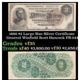 1886 $2 Large Size Silver Certificate General Winf