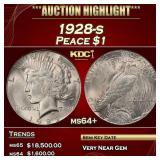 1928-s Peace Dollar $1 ms64+ SEGS