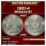 1901-p Morgan Dollar $1 ms62 USCG
