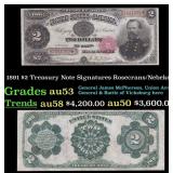 1891 $2 Treasury Note Grades Select AU Signatures