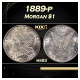 1889-p Morgan Dollar $1 Grades ms63
