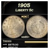 1905 Liberty Nickel 5c Grades ms65+
