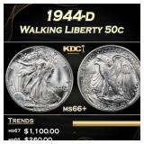 1944-d Walking Liberty Half Dollar 50c ms66+ SEGS