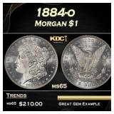 1884-o Morgan Dollar $1 Grades ms65