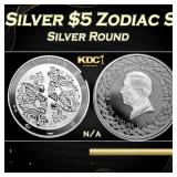 2024 Tokelau 1 oz Silver $5 Zodiac Series: Gemini