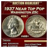 1937 Proof Washington Quarter Near Top Pop 25c pr6