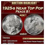 1925-s Peace Dollar Near Top Pop $1 ms64+ SEGS