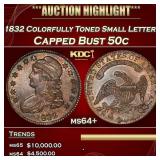 1832 Capped Bust Half Dollar Colorfully Toned Smal