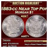 1883-cc Morgan Dollar Near Top Pop $1 ms67+ SEGS