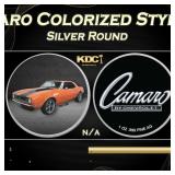 1966 Chevrolet Camaro Colorized Style - 1 oz Silve