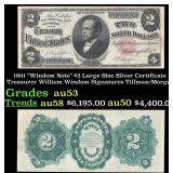 1891 $2 Large Size Silver Certificate "Windom Note