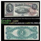1880 $2 Large Size Legal Tender Note Grades Select