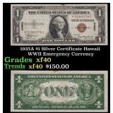 1935A $1 Silver Certificate Hawaii WWII Emergency