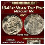 1941-p Mercury Dime Near Top Pop! 10c ms68 FSB SEG