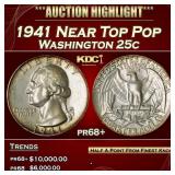 1941 Proof Washington Quarter Near Top Pop 25c pr6