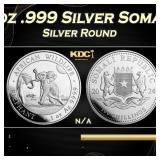 2024 Elephant 1 oz .999 Silver Somalia 100 Shillin