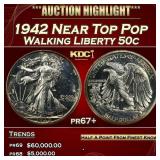 1942 Proof Walking Liberty Half Dollar Near Top Po