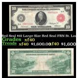 1914 $10 Large Size Red Seal FRN Rare Red Seal St.