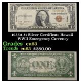 1935A $1 Silver Certificate Hawaii WWII Emergency