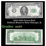 1934 $100 Green Seal Federal Reserve Note Chicago,