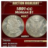 1891-cc Morgan Dollar $1 ms64+ SEGS