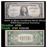 1935A $1 Silver Certificate North Africa WWII Emer