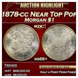 1878-cc Morgan Dollar Near Top Pop $1 ms66+ SEGS