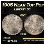 1905 Liberty Nickel Near Top Pop 5c ms66 SEGS